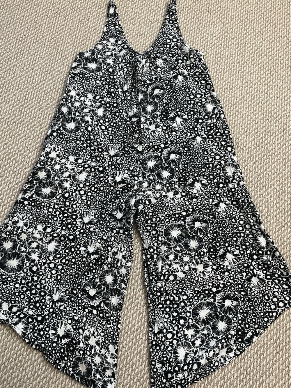 Bali Black and White Floral Print Jumpsuit
